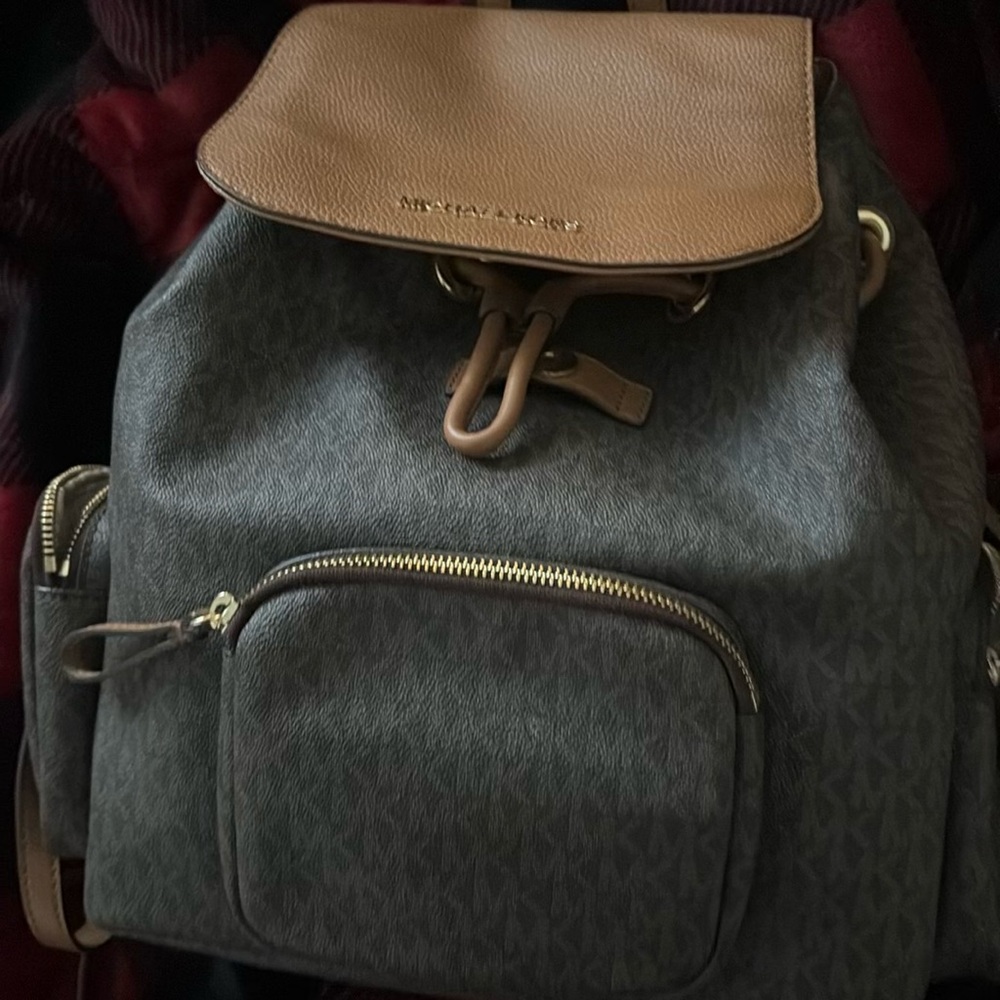 Michael Kors Brown and Black Backpack